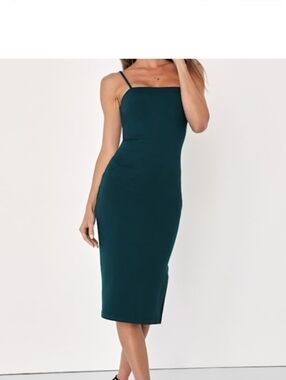 Lulu's Teal Fitted Dress